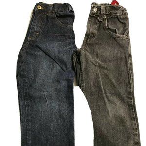2 Pr. Wrangler Boys Jeans Size 4-5 Regular